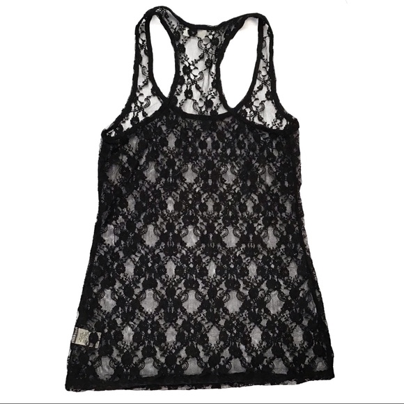 GARAGE | BLACK LACE RACERBACK TANK | SIZE MED - Picture 5 of 6